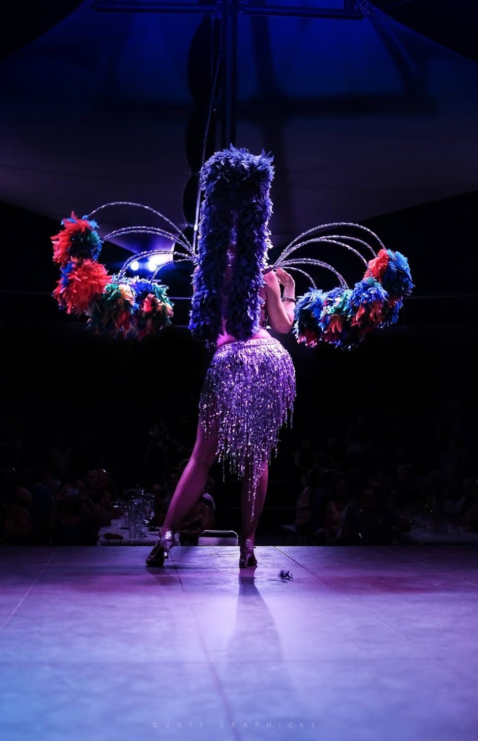 Danseuse a plumes des 1001 ladies